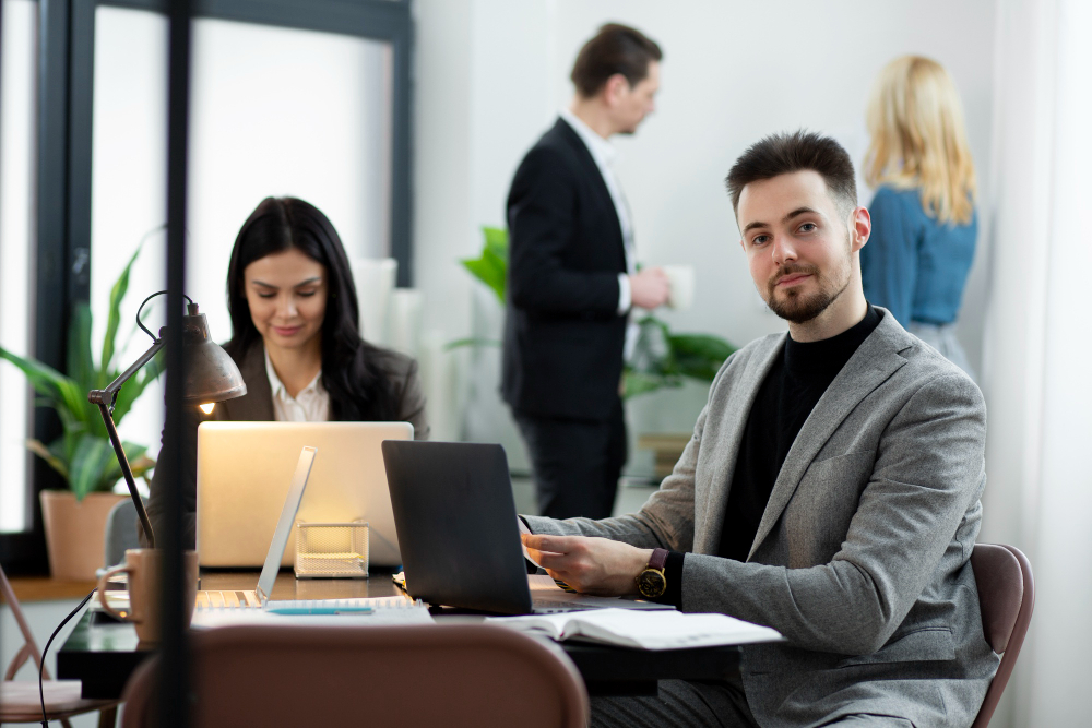 Handydevs Employe Working in Office